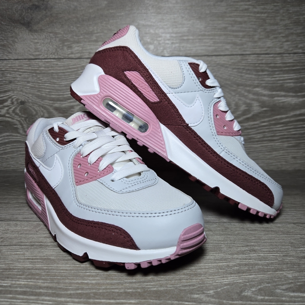 NIKE AIR MAX 90 SE SNEAKERS WOMEN'S SZ 5.5 TEAM RED PINK NEAPOLITAN HM9451 600